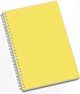 Gelbes Spiralnotizbuch von Petzl; Modell "Carnet"; für Arbeitssicherheit.