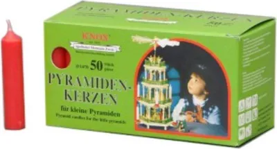 Produktbild von Knox Pyramidenkerzen rot 14 x 70 mm, 50 Stück