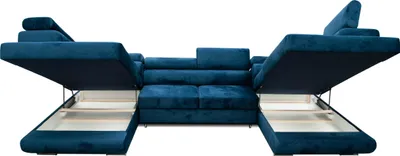 Produktbild von E-ZIMPAZ Ecksofa mit Schlaffunktion und Bettkasten MONTANA XL Eckcouch U-Form Sofa Wohnzimmersofa XXL Wohnlandschaft Couchgarnitur - Beige MH04