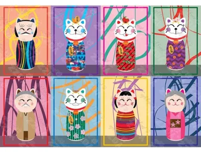 Imagen del producto de Yazz Puzzle Maneki Kokeshi - Juego de rompecabezas de 1000 piezas