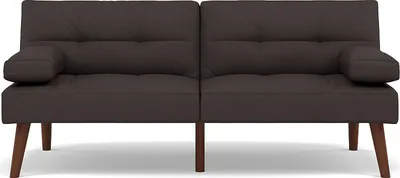 Image de Best Mobilier Philae - Canapé convertible clic-clac 2 places - en simili , Marron