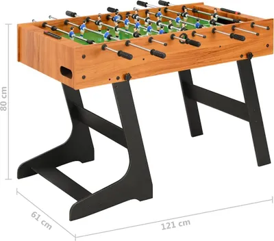 Obrázok produktu pre vidaXL Skladací stolík na stolný futbal 121 x 61 x 80 cm svetlohnedý