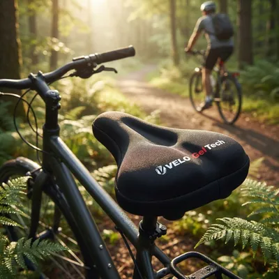 Image de VELO, housse de selle, gel, modèle large, selles VTT/randonnée, dimensions 260 mm x...