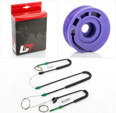 Produktbild von Fensterheber Reparatur Set Vorne Links Für Vw Golf 3 Iii 2/3 Türig
