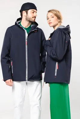 Immagine prodotto di Giacca da uomo Kariban Giacca antipioggia impermeabile Giacca a vento traspirante, Taglia:2XL, Colore:Blu navy