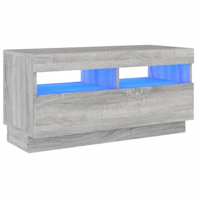 Produktbild von vidaXL TV-Schrank mit LED-Leuchten Grau Sonoma 80x35x40 cm