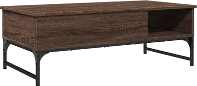 Produktbild von vidaXL Couchtisch Braun Eichen-Optik 100x50x35 cm Holzwerkstoff Metall