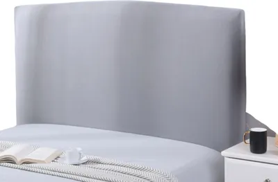 Obrázek produktu pro INF Univerzální natahovací potah čela postele Polyester Šedý Délka 145-160 cm