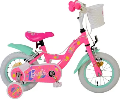 Produktbild von Barbie Kinderfahrrad - Mädchen - 12 Zoll - Rosa - Zwei Handbremsen