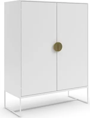 Produktbild von Kommode >Asia< 2 Türen, 2 Böden, in Weiß - 90x125x40cm (BxHxT)