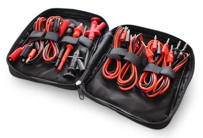 Messzubehör-Set, 18-teilig, 4-mm-Bananenstecker, Krokodilklemmen