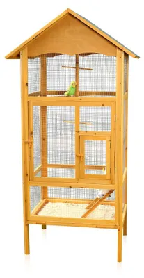 Image de Volière en bois pour oiseaux Cage pour oiseaux Cage pour perroquets M02
