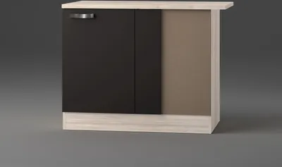 Produktbild von Küchen Eckunterschrank mit Arbeitsplatte Faro UEL106-9 in anthrazit 100 cm breit