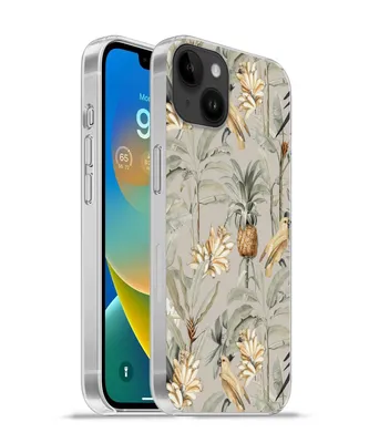 Produktbild von MuchoWow® Handyhülle Schutzhülle Hülle für Apple iPhone 14 Plus - Soft case Blume - Ananas - Vogel Silikon Softcase Handy Hülle - Abbildung