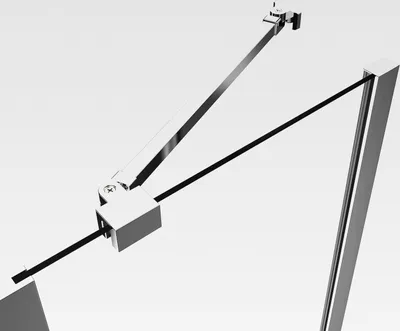 Produktbild von Dusche Stabilisator 50cm für Glasstärken 5-8 mm für Duschwand Duschkabine Seitenwand Fixiert Haltestange Stabilisierungsstange Winkel flexibel Wandmontage, Silber
