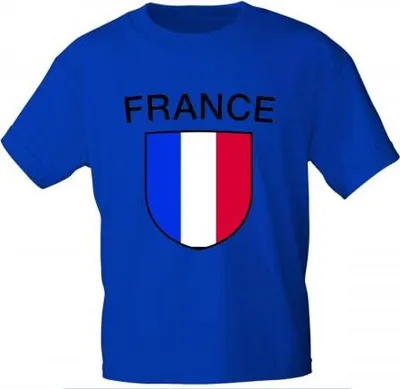 Produktbild von Kinder T-Shirt mit Print - Frankreich - 73051 - blau - Gr. 86-164 Größe - 110/116