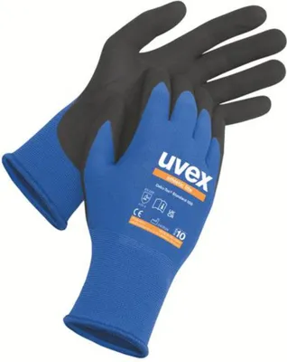 Produktbild von Uvex 6002711, Werkstatthandschuhe, Anthrazit, Blau, Erwachsener, Erwachsener, Unisex, 1 Stück(e)