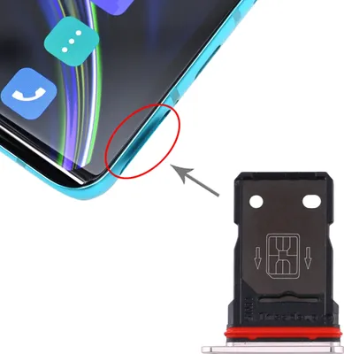 Produktbild von SIM Karten Halter + SIM Karten Halter für OnePlus 8 Silber Schlitten Sim Tray
