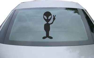Produktbild von Indigos UG - Aufkleber Heckscheibe & Motorklappe DE2130 - schwarz - 600x285 mm - AUF - Auto Scheiben Fenster Heckklappe Tuning Racing JDM - Die cut