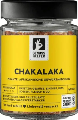Produktbild von Chakalaka Gewürz, afrikanische Gewürzmischung, scharfer Dip zum selber machen, 100g im Glas