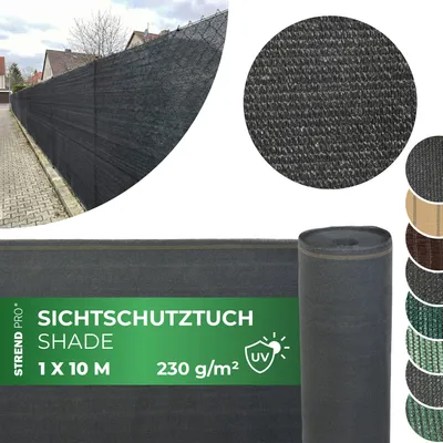 Produktbild von Gewebe, schattenspendend SHADE.NET, 1x10 m, UV, 230 g/m2, 95% anthrazit