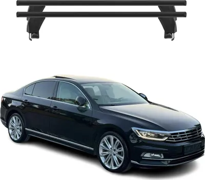 Produktbild von Menabo Dachträger Grundtäger für VW Passat B8 2014-2022 50kg Alu Schwarz 2 tlg