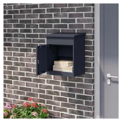 Produktbild von Paketdrop-Box in Anthrazit, 44 x 35 x 59 cm aus Stahl, freistehende Postbox