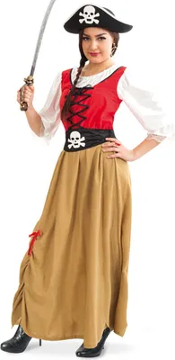 Produktbild von Piratin Piraten Kostüm mit Gürtel Gr. 36 Fasching Karneval Halloween Party Cosplay