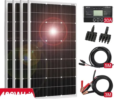 Immagine prodotto di Pannello solare, monocristallino, design impermeabile, kit da 400W