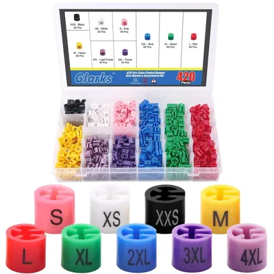 Imagen del producto de Conjunto de etiquetas de colores para identificar prendas, con 420 unidades