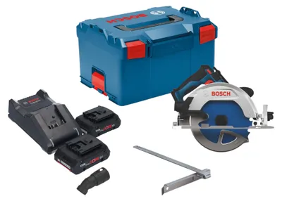 Image de Scie circulaire sans fil Bosch GKS 18V-68-2 18 V 190 mm sans balais + 2 batteries ProCORE 4,0 Ah + chargeur + L-Boxx