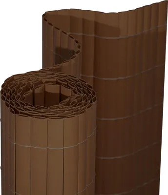 Produktbild von Jarolift Premium PVC Sichtschutzmatte, 80 x 500 cm, braun , wetterfest, UV-beständig & robust für Balkon, Terrasse und Garten