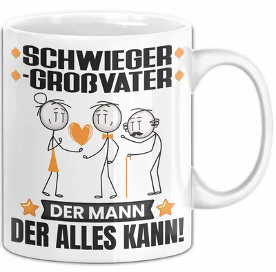 Produktbild von Schwiegergroßvater Tasse Geschenk für Schwiegergroßvater Der Mann Der Alles Kann Geschenkidee zum Geburtstag (Weiß)