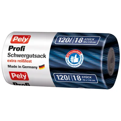 Produktbild von Pely Profi Schwergutsack extra reißfest 70x110cm 120 Liter 18 Stück