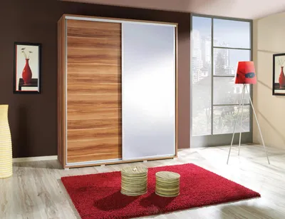 Produktbild von Kleiderschrank GILES Schwebetürenschrank mit Spiegel 155x215 cm