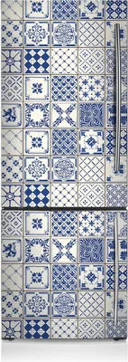 Produktbild von Kühlschrankmagne Kühlschrank Aufkleber Magnetfolie Dekoration 70x190 cm - Azulejos Fliesen.
