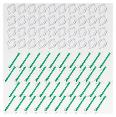 Produktbild von Tomatenhaken für Kletterpflanzen - Pflanzenrankhilfen und Tomatenstützen | 40 Stück Pflanzenhalter mit 40 Clips für Blumen