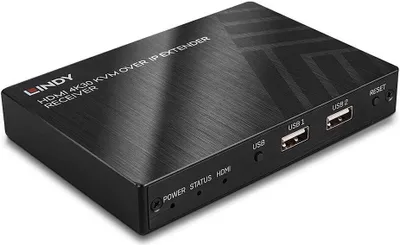 Produktbild von Lindy 38265, 3840 x 2160 Pixel, AV-Receiver, 150 m, Kabelgebunden, Schwarz, HDCP