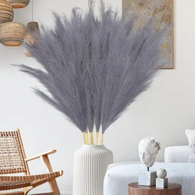 Produktbild von Famanu Pampasgras 110 cm grau - Kunstgras für Dekoration