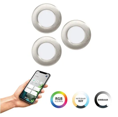 Productafbeelding van EGLO FUEVA 6-Z, LED, 6500 K, 1020 lm, 220-240 V, nikkel