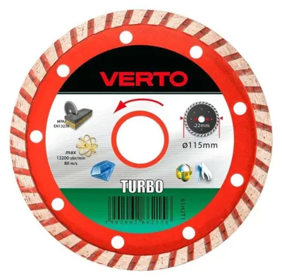 Immagine prodotto di VERTO Disco diamantato 115 x 22,2 mm, turbo