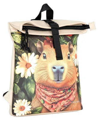 Produktbild von New Rebels Mart Art Roll Up City Rucksack Los Angeles Capybara, wasserabweisend