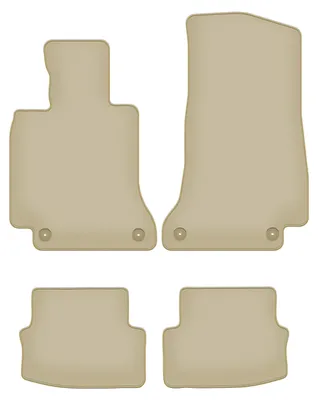 Immagine prodotto di Tappetini in velluto PREMIUM beige compatibili con Mercedes C W205 (2015-, cabrio, coupé) – con fissaggi – su misura