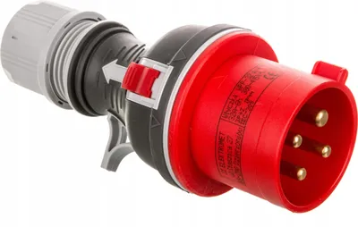 Image de Fiche de puissance 32 A 4 pôles - Rouge - Robuste - IP44 - Pour des connexions électriques sûres