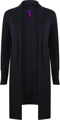 Produktbild von Henbury H719 | Damen Longline Open Cardigan - Farbe: Navy - Größe: XL