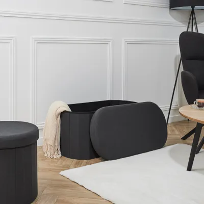 Image de Coffre Banc Pliable Noir Pills