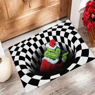 Produktbild von Rutschfeste Eingangsmatte mit Gummirš¹ckseite, dick und waschbar, schwarz, 50 x 80 cm