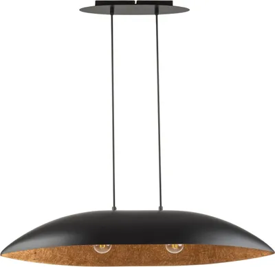 Immagine prodotto di Lampada a sospensione ovale in resina nero-rame a 2 punti Gondola 2xE27 15W Sigma Lighting