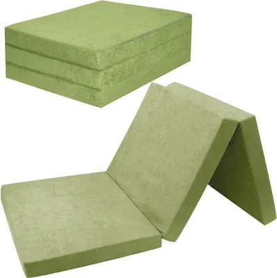 Produktbild von FORTISLINE Gästematratze 180x65x7cm Hellgrün Polyurethanschaum 3-fach faltbar