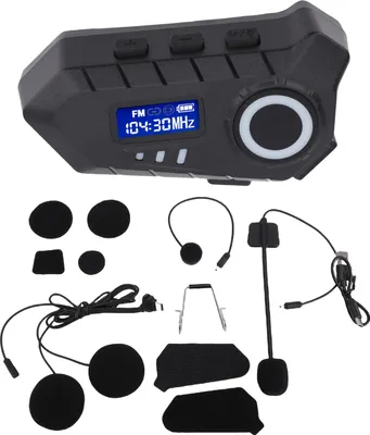 Produktbild von Motorradhelm Bluetooth Headset Geräuschunterdrückung HiFi Sound Sprachunterstützung Lange Batterielebensdauer IP65 Wasserdicht
